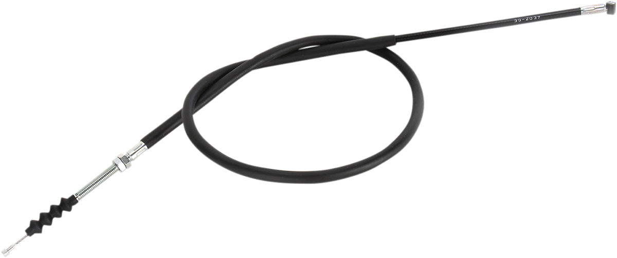 Black vinyl clutch cable for Honda motorcycles, MOOSE Offroad Offroad clutch cable part 45-2004, with metal ends and protective coating.