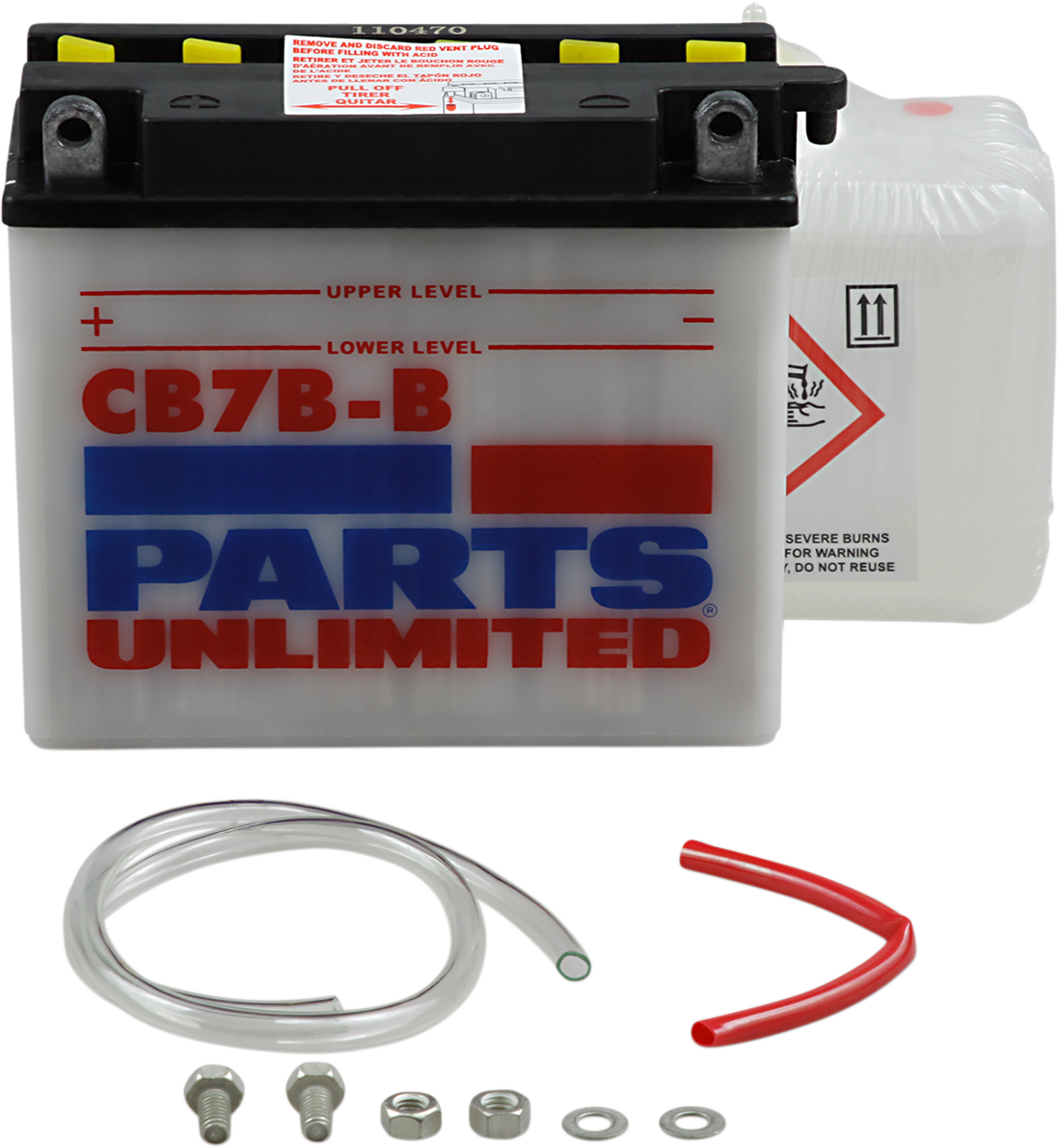 PARTS UNLIMITED, Parts Unlimited Heavy-Duty Battery YB7B-B CB7B-B-FP for Enhanced Starting Power and Reliability