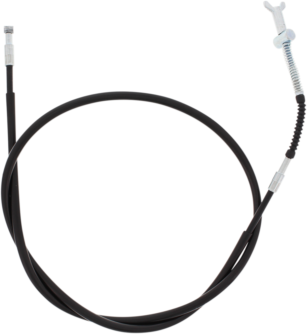 Black vinyl rear parking brake cable for Honda, MOOSE OFFROAD brand, designed for offroad vehicles and easy installation.