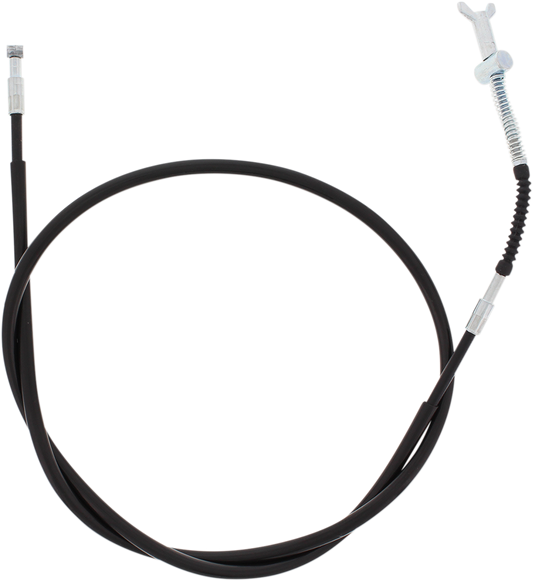 Black vinyl rear parking brake cable for Honda, MOOSE OFFROAD brand, designed for offroad vehicles and easy installation.