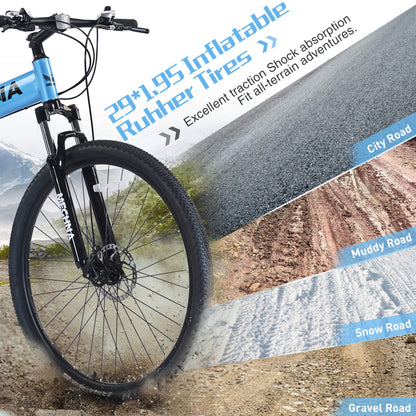 Hycline Meghna XM2 29-inch folding bicycle, black and silver, with handlebars and compact frame, suitable for city commuting.