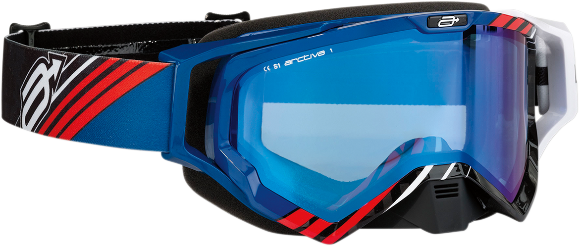 ARCTIVA Vibe Goggle Black/Blue/Red with Blue Lens Part 2601-2351
