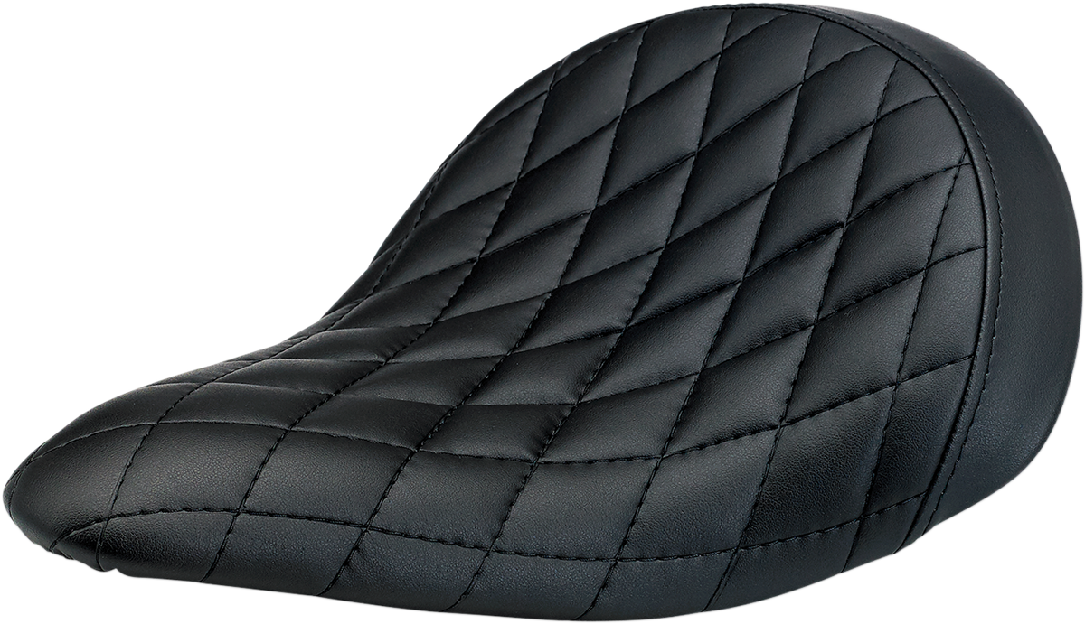 Bill's Exhausts Biltwell Slimline Seat Diamond 4002-101, sleek motorcycle seat with diamond stitching, designed for style and comfort