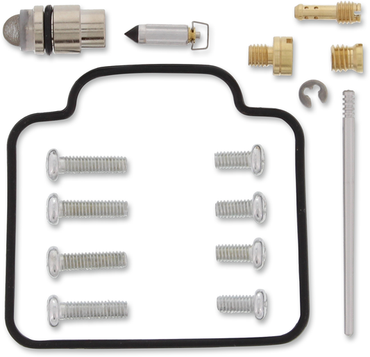 Moose Offroad Polaris carburetor repair kit with gaskets and parts for complete rebuild, compatible with Polaris models.