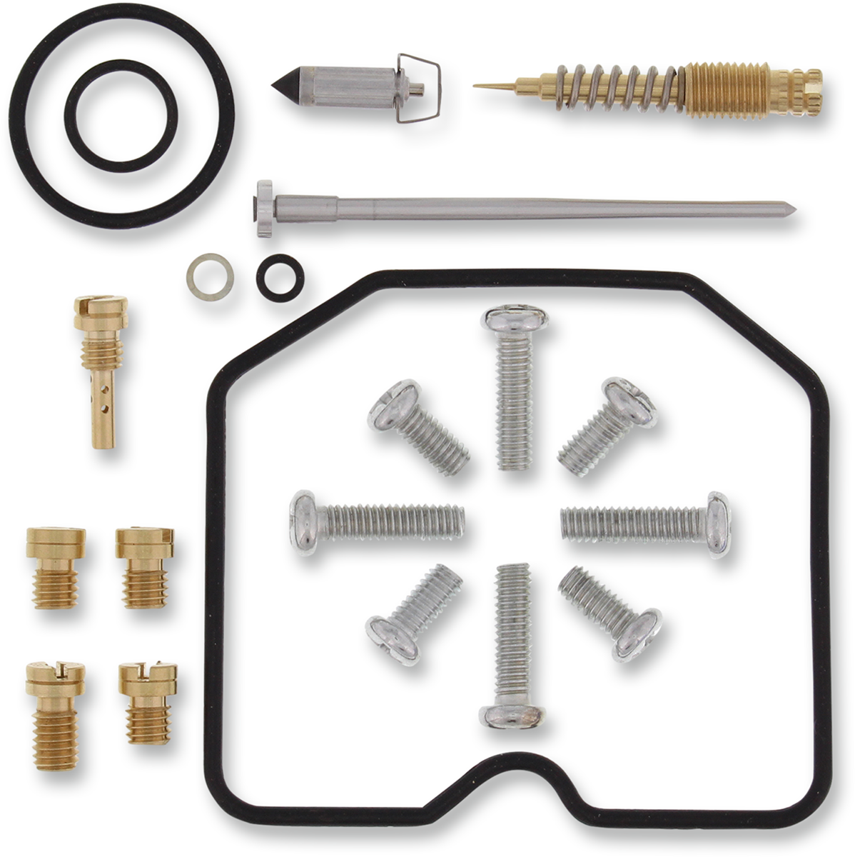 Moose Offroad Kawasaki carburetor repair kit with NBR rubber components, includes gaskets and seals for Kawasaki models.