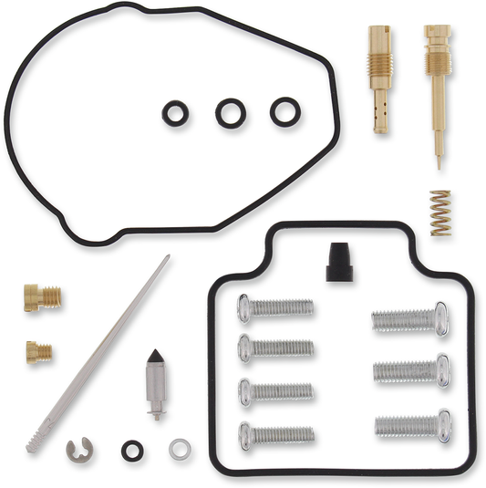Moose Offroad Honda 26-1428 carburetor repair kit with NBR rubber gaskets and O-rings, showing various repair components.