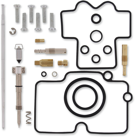 Moose Offroad Honda carburetor repair kit 26-1001 with assorted parts for complete fuel system overhaul, includes gaskets and jets.