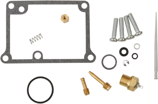 MOOSE OFFROAD carburetor repair kit for Kawasaki and Suzuki motorcycles, includes gaskets and seals for engine maintenance.