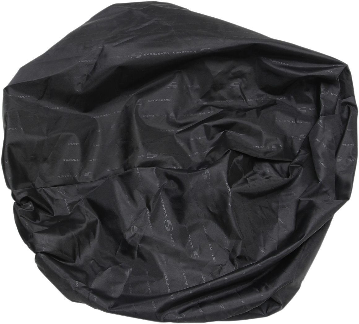 Bill's Exhausts SADDLEMEN XL Explorer Rain Seat Cover with Backrest for motorcycle seat, showing waterproof material and padded backrest.