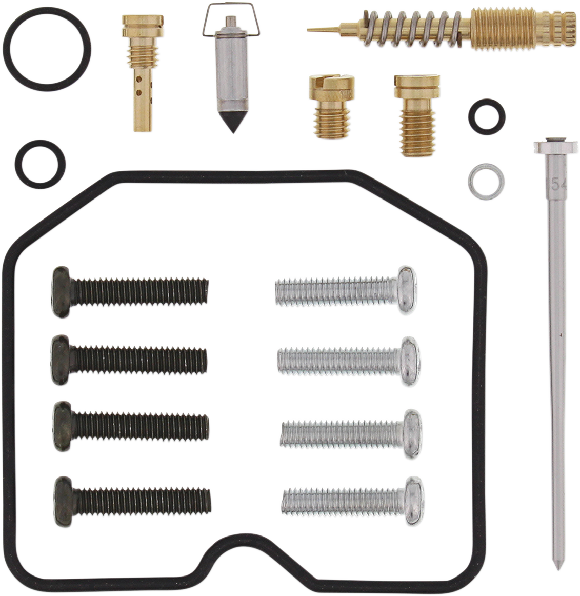 Moose Offroad Kawasaki 26-1232 carburetor repair kit with NBR rubber components, featuring various gaskets and seals for engine maintenance.