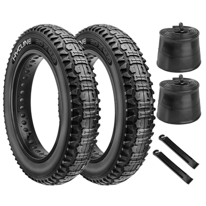 Hycline Bones Fat Bike Tire 20x4.0 for all-terrain e-bikes and fat bikes, showcasing its rugged tread pattern and thick rubber construction.