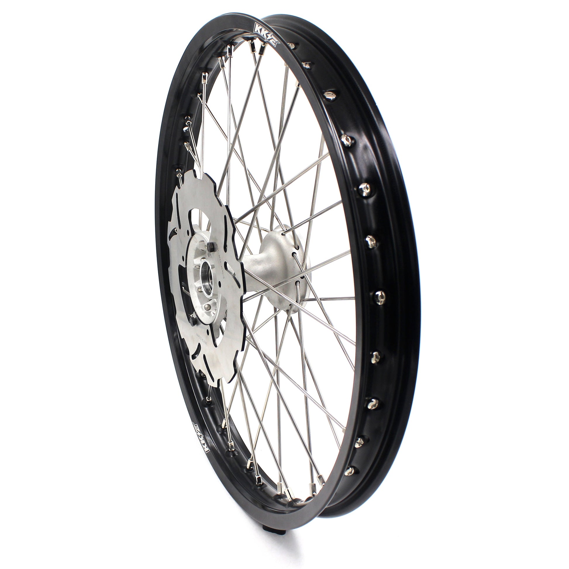 KKE 21 & 18 Casting MX Rims for Honda XR400R 96-04 XR600R 91-2000 240MM/220MM Disc Silver&Black - Howling Moto