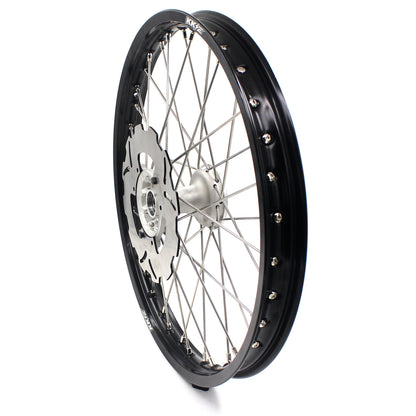 KKE 21 & 18 Casting MX Rims for Honda XR400R 96-04 XR600R 91-2000 240MM/220MM Disc Silver&Black - Howling Moto