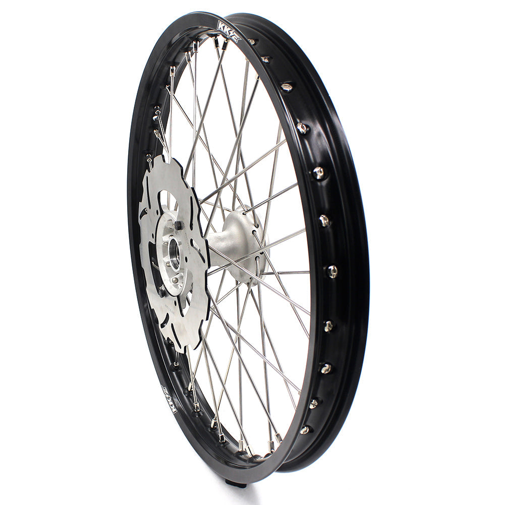 KKE 21 & 19 Casting MX Rims for Honda XR650R 2000-2008 240MM/240MM Disc Silver&Black - Howling Moto