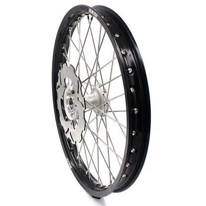 KKE 21 & 19 Casting MX Rims for Honda XR650R 2000-2008 240MM/240MM Disc Silver&Black - Howling Moto