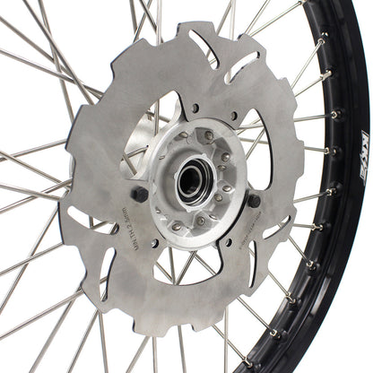 KKE 21 & 19 Casting MX Rims for Honda XR400R 96-04 XR600R 91-2000 240MM/220MM Disc Silver&Black - Howling Moto