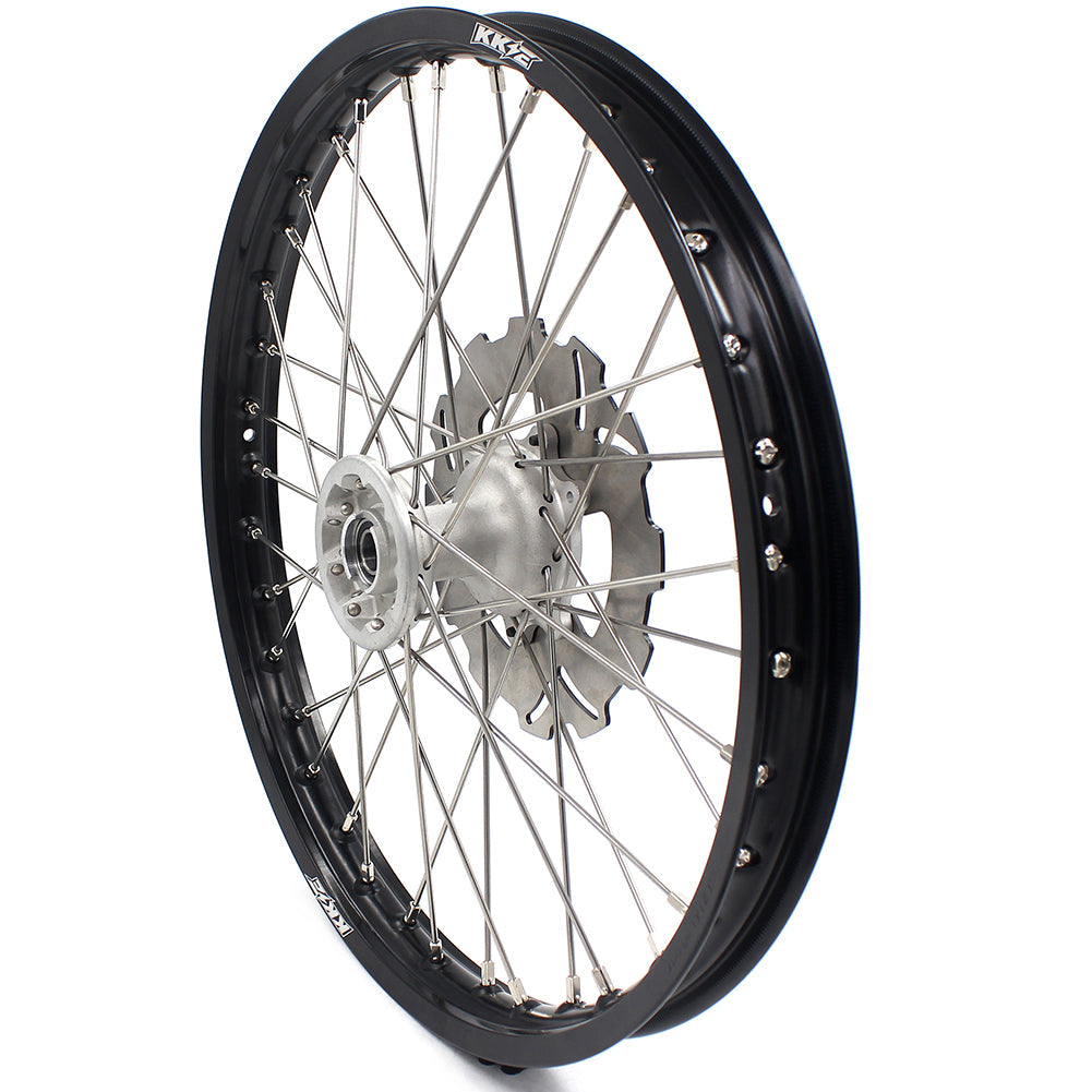 KKE 21 & 19 Casting MX Rims for Honda XR650R 2000-2008 240MM/240MM Disc Silver&Black - Howling Moto