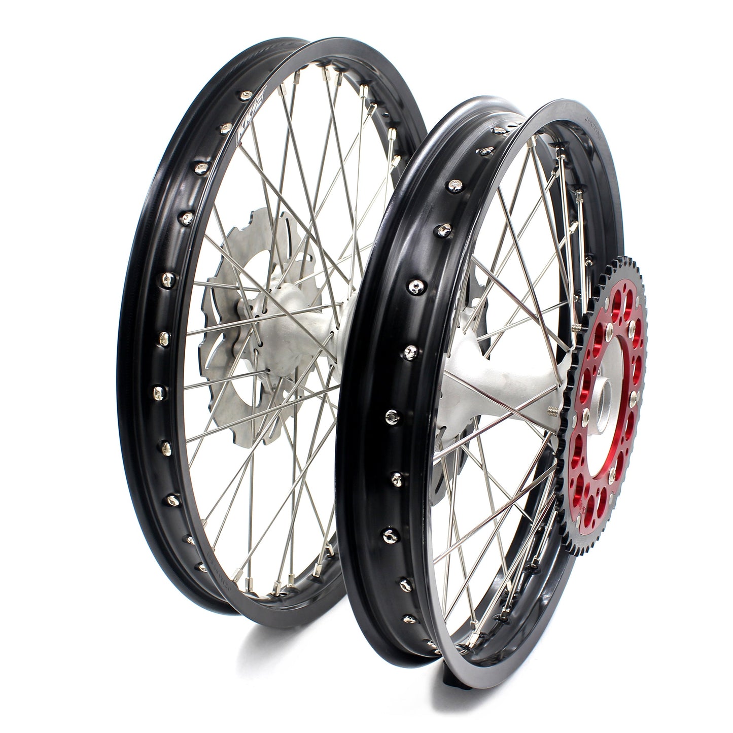 KKE 21 & 18 Casting MX Rims for Honda XR650R 2000-2008 240MM/240MM Disc Silver&Black - Howling Moto