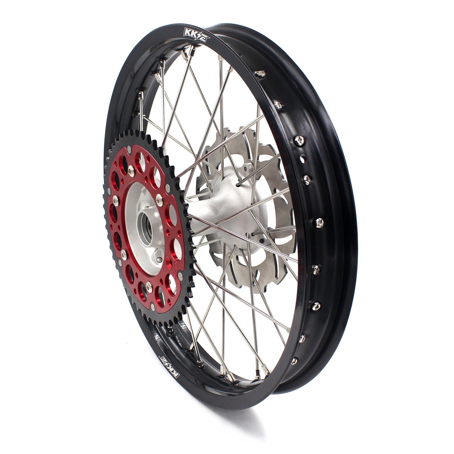 KKE 21 & 18 Casting MX Rims for Honda XR400R 96-04 XR600R 91-2000 240MM/220MM Disc Silver&Black - Howling Moto