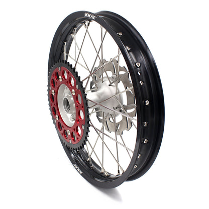 KKE 21 & 18 Casting MX Rims for Honda XR400R 96-04 XR600R 91-2000 240MM/220MM Disc Silver&Black - Howling Moto