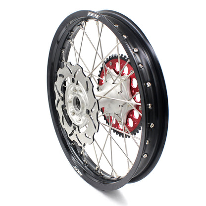 KKE 21 & 18 Casting MX Rims for Honda XR400R 96-04 XR600R 91-2000 240MM/220MM Disc Silver&Black - Howling Moto