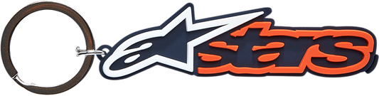 Alpinestars Blaze navy and orange keychain with branded logo and durable design, perfect for attaching keys.