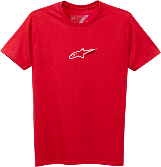 Alpinestars Race Mod T-Shirt in red, size XL, featuring the brand logo and sporty design on the front.
