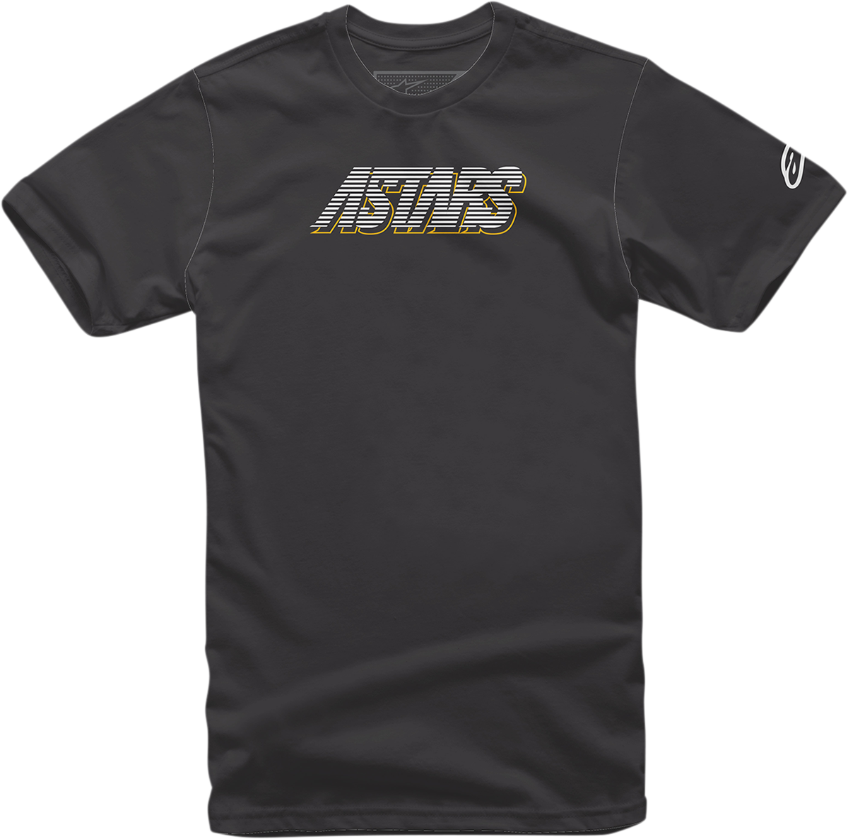 Alpinestars Lanes T-Shirt in black, 2XL, featuring a classic logo graphic on comfortable cotton fabric.