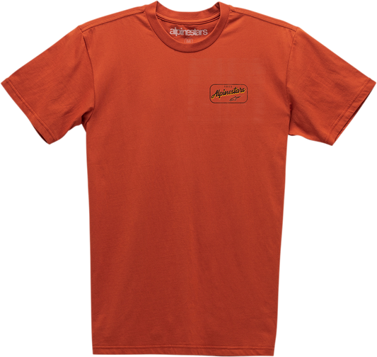 Alpinestars Turnpike Premium T-Shirt in coral color, size XL, featuring the brand logo and casual fit.