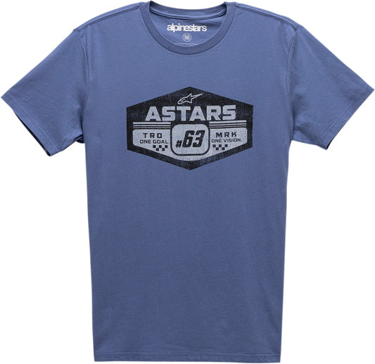 Alpinestars Gripper T-Shirt in blue, large size, featuring the Alpinestars logo and design details visible on the front.