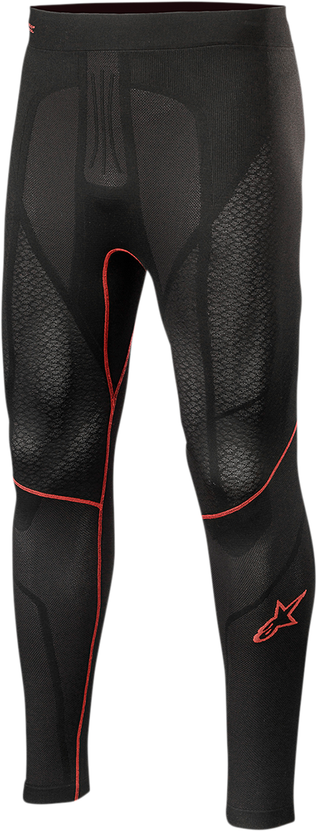 Black Alpinestars Ride Tech v2 Summer Underwear Pants, XS/S size, lightweight motorcycle underlayer for comfort and ventilation.
