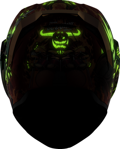 Bill's Exhausts ICON Airflite™ helmet in red with MIPS® protection, medium size, showing the sleek aerodynamic helmet design.