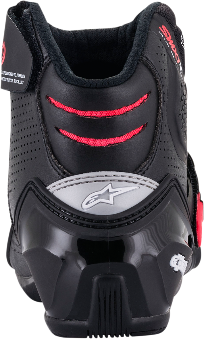 Alpinestars Stella SMX-1 R V2 women's vented motorcycle riding boots in black and pink, US size 8, EU 39.