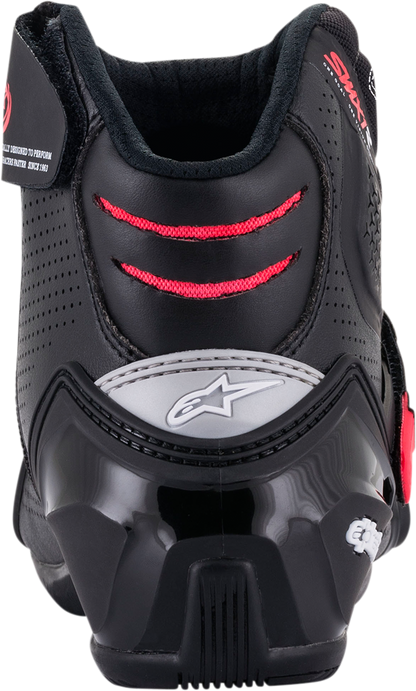 Alpinestars Stella SMX-1 R V2 women's vented motorcycle riding boots in black and pink, US size 8, EU 39.