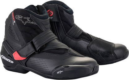 Alpinestars Stella SMX-1 R V2 vented women's motorcycle riding boots in black and pink, US 8 / EU 39, with protective design