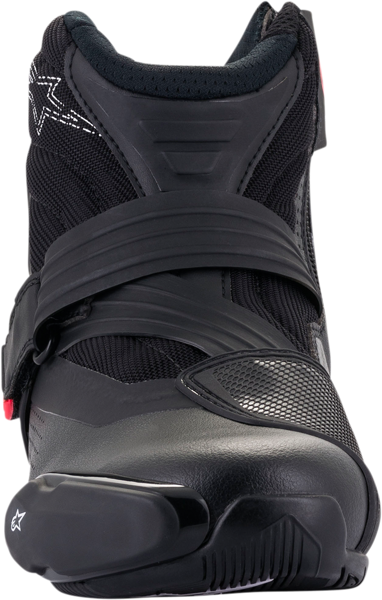 Alpinestars Stella SMX-1 R V2 women's vented motorcycle riding boots in black and pink, US size 8, EU 39, with protective design.