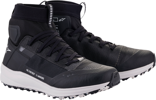 Alpinestars Speedforce riding shoes in black and white, US 10.5, featuring durable protection and sporty design.