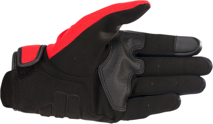Alpinestars Honda Copper Impact-Resistant Motorcycle Gloves with synthetic suede palm and touchscreen compatibility, large size.