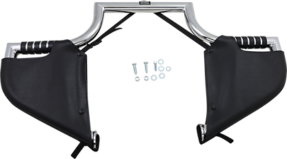 DRAG SPECIALTIES SEATS low profile plain seat for FLST/FXST motorcycles, shown in black with a smooth surface.