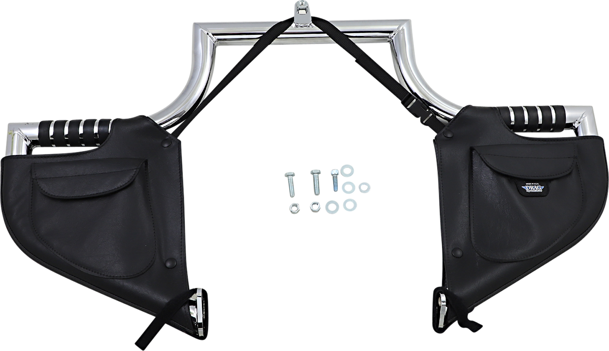 DRAG SPECIALTIES SEATS low profile plain seat for FLST and FXST motorcycles, shown from a side view.
