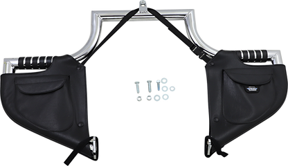DRAG SPECIALTIES SEATS low profile plain seat for FLST and FXST motorcycles, shown from a side view.