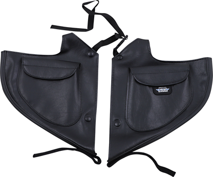 DRAG SPECIALTIES SEATS low profile plain seat for FLST and FXST motorcycles, shown in black with smooth surface.