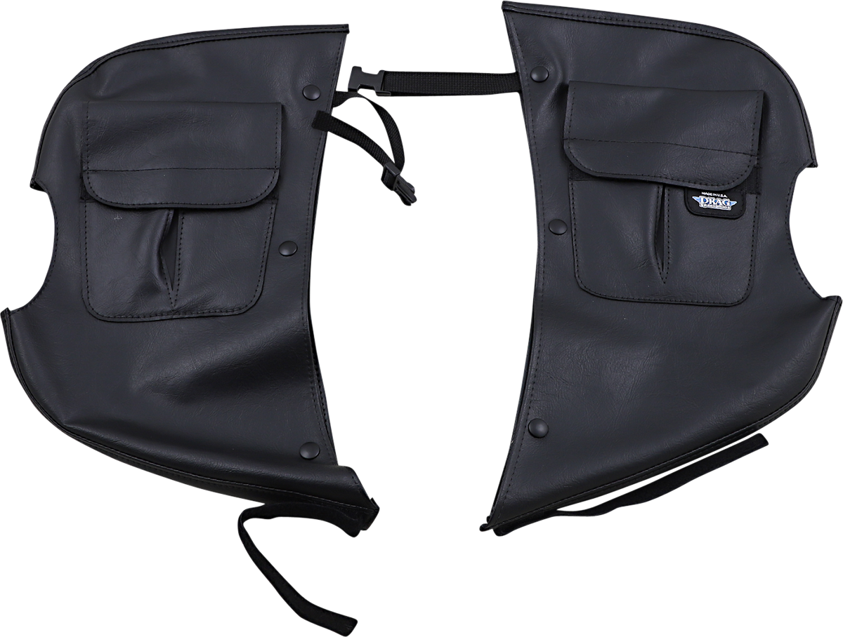 Black plain Drag Specialties Seats low profile seat for FL motorcycles, shown from a side angle.