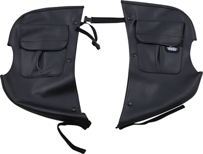 Black plain Drag Specialties Seats low profile seat for FL motorcycles, shown from a side angle.