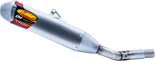 FMF Q4 Hex Slip-On Muffler for off-road motorcycles, featuring a sleek design and durable construction for enhanced performance.