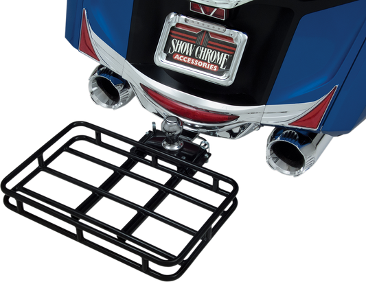 Bill's Exhausts SHOW CHROME receiver hitch rack engine component in chrome finish with mounting details visible.