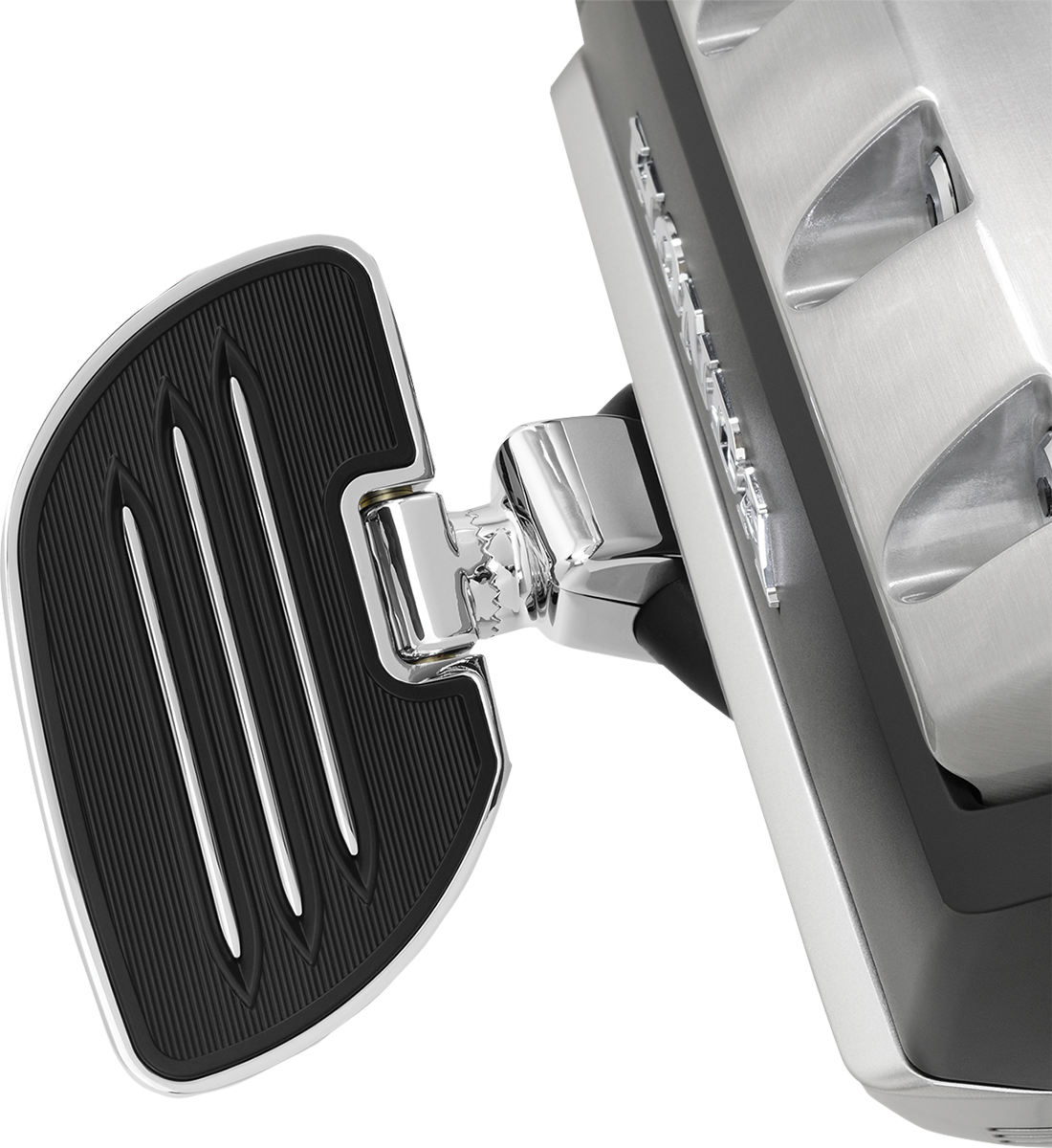 Chrome highway engine board for Honda GL1800 motorcycle, designed by Bill's Exhausts, with a sleek, polished chrome finish.
