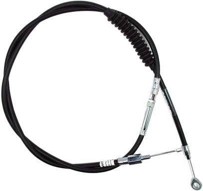 Black vinyl clutch cable with chrome fittings from Motion Pro, suitable for motorcycle clutch control.