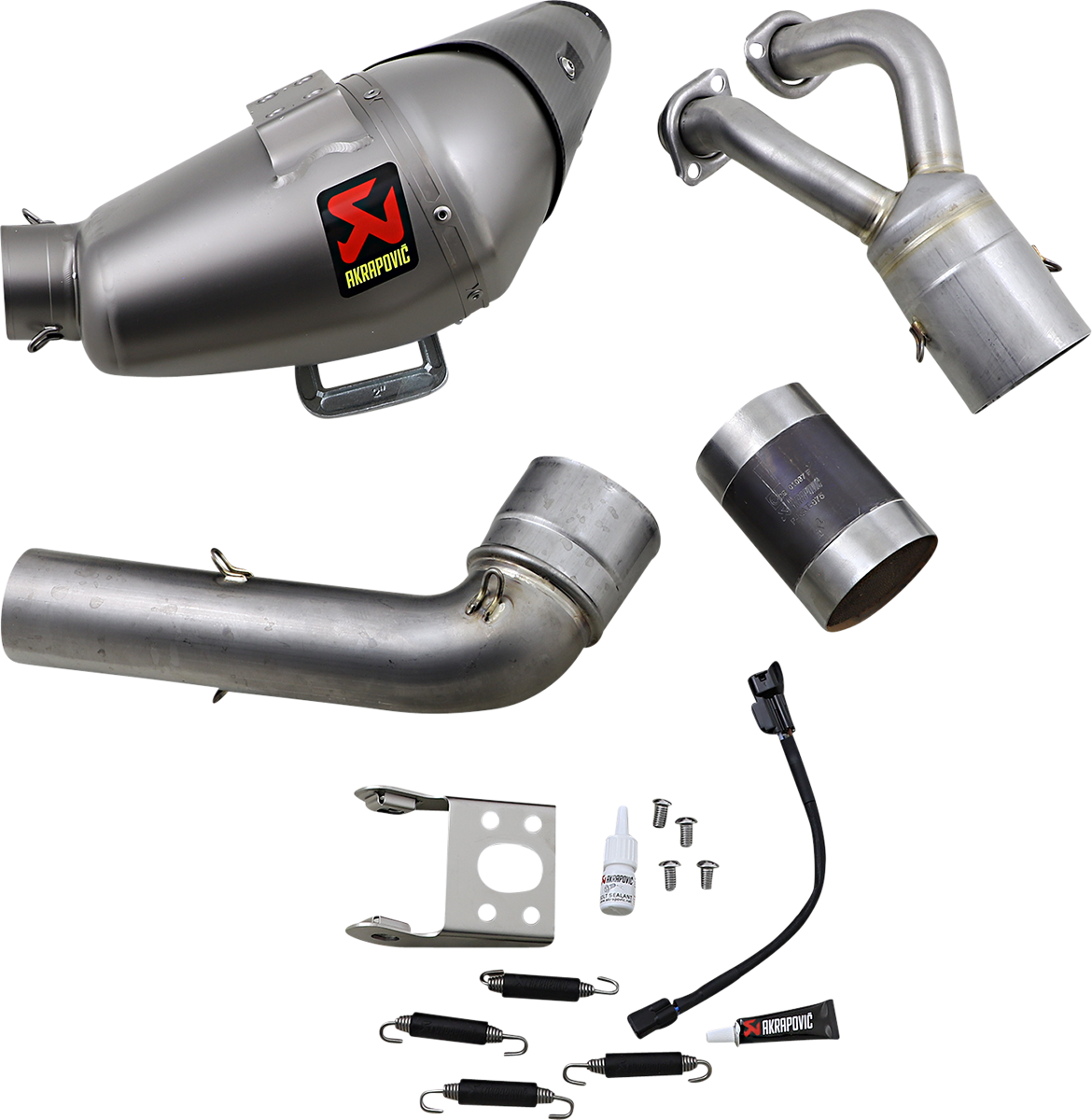 AKRAPOVIC Racing Line exhaust system S-Y7R8-HEGEHT, lightweight motorcycle exhaust with sleek design and performance-enhancing features.