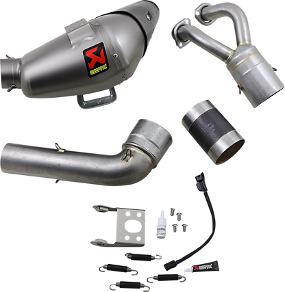 AKRAPOVIC Racing Line exhaust system S-Y7R8-HEGEHT, lightweight motorcycle exhaust with sleek design and performance-enhancing features.